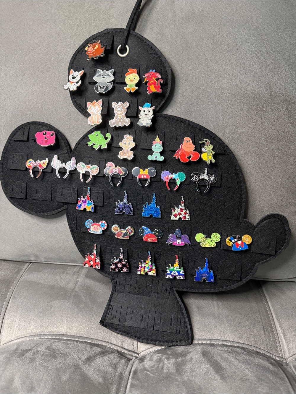 Disney Black Mickey Ear Pin Display Board with Mystery Pin Sets
